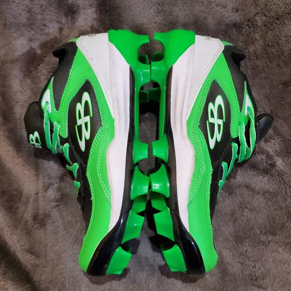 Boombah Mens Cleats Green Black Size 8 Men’s Shoes Softball/Football/Baseball - Picture 6 of 11